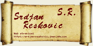 Srđan Resković vizit kartica